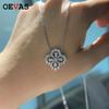 Romantic 925 Sterling Silver Four -Leaf Clover Sparking Zircon Pendant Necklace For Women Party Fine Jewelry Fashion Gifts