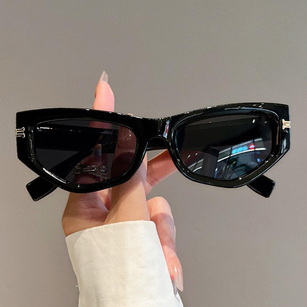 Fashion Vintage Cat Eye Sunglasses Women  Trendy Sun Glasses Punk Luxury Brand Designer Double Color Sexy Lady Shades UV400