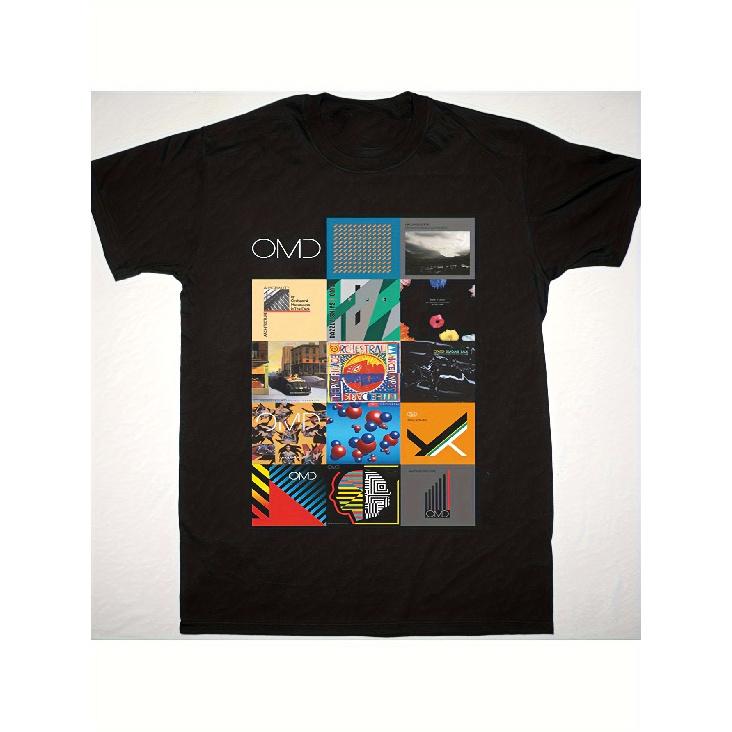OMD Tour Kollektion Vintage Retro T-Shirt - Ikonisches Album Cover & Souvenir If You Leave Songliste - Offizielles Musik Merch Tee für Fans - Shirt mit M schwarz