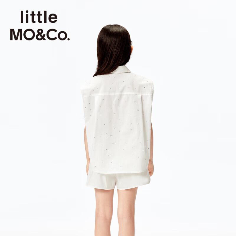 little MO&Co. Girls' Flutter Sleeve Rhinestone Shirt