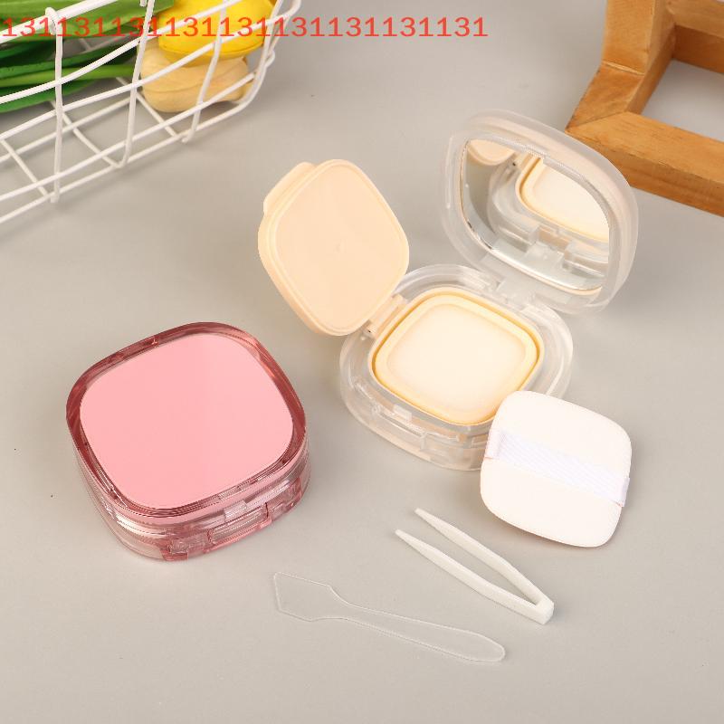 15g BB Cream Powder Box Plastic Portable Empty Foundation Makeup Jar with Sponge Handheld Cosmetic Travel