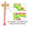 3D Printed Flower Dragon, Movable Dragon Ornaments With Wings And Joints, Multi-Color 3D Printing Technology Toys And Gifts