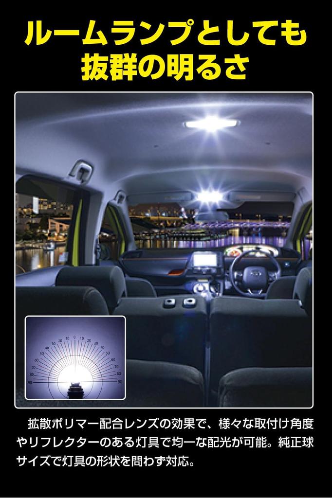 IPF Position Lamp, LED Car T10, 70 lm, 6000K, White, 12 V, 2 Bulbs,