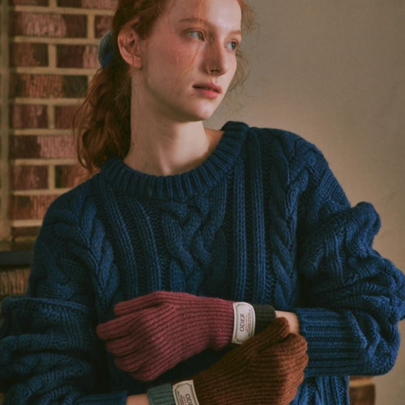 

ODER signature fingerhole touch gloves-10color MIX_SKYBLUE_FREE