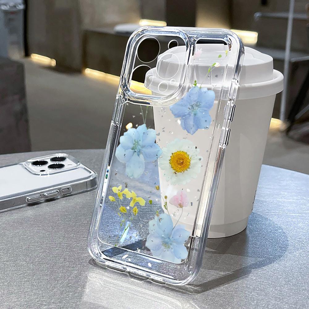 Fashion Flower Daisy Luxury For Samsung Galaxy S21 S25 S24 Ultra S22 FE S23 Plus A55 A56 5G A16 A35 Transparent Soft Clear Funda