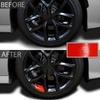 6PCS Reflective Car Wheel Decal Stickers Pressure Adhesive Auto Car Sticker Wheel Hub Decals Accessories