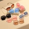 Large Box Sunscreen Fashion Sunglasses Women'S Uv Protection Gradual Change Color Korean Version Of Glasses Men'S Street Sunglasses