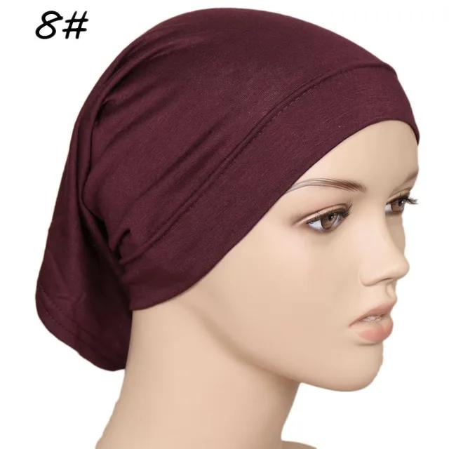 Muslim Underscarf Turban Hijab Ninja Inner Hat Women Chemo Cap Hair Loss Cover Beanie Bonnet Headwear Stretch Head Scarf Wrap