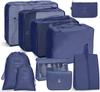 Travel Storage Bag Set Six-Piece Set Seven-Piece Eight-Piece Set Folding Toilet Bag Clothes Storage Bag Bundle Travel Bag