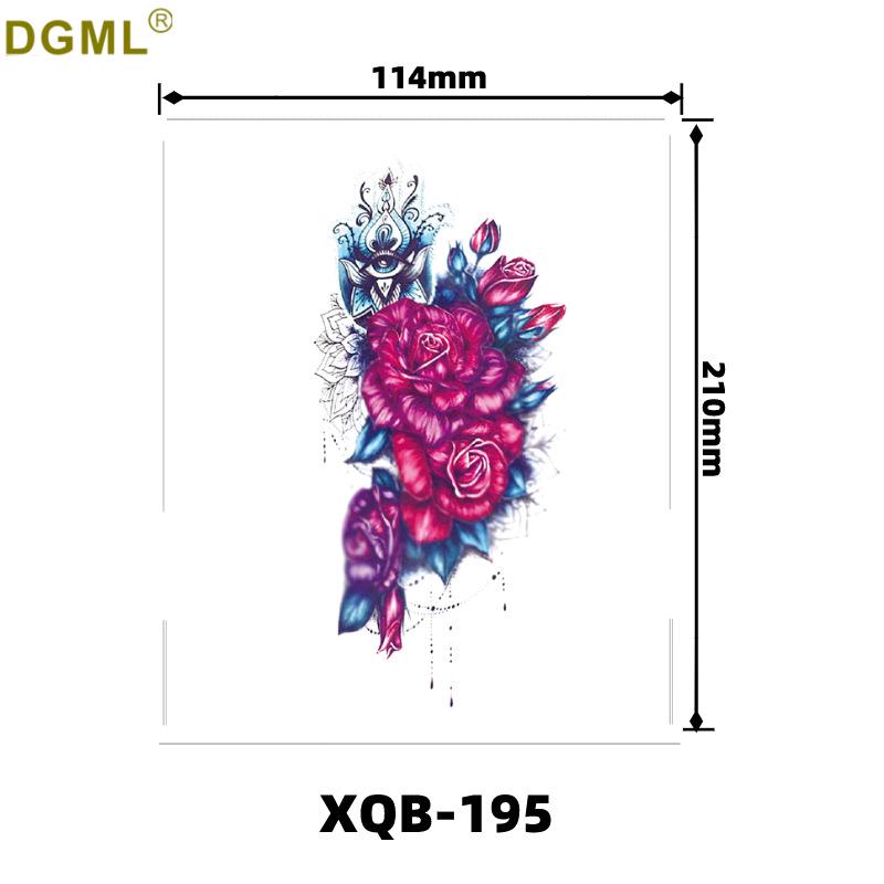Geisha Fresh Style Luminous Full Arm Temporary Tattoo Sticker 21x11.4 cm