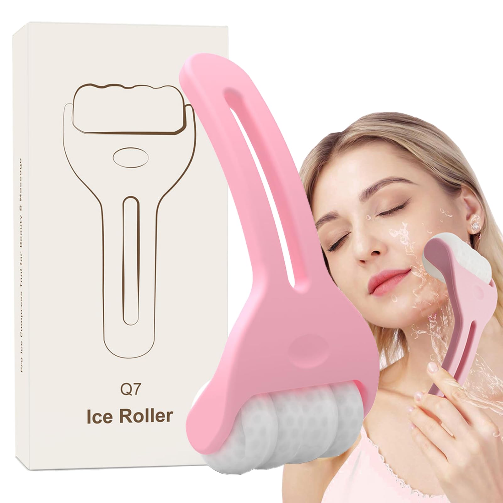 

ZiSyouMa Обновленный ледяной массажер для кожи Способствует кровообращению Осветляет мелкие морщины Улучшает кожу Стимулирует кожу Подходит для многократного использования Унисекс [Новая версия]