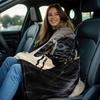 Majestic Black Horse Shiny Reins Flannel Blanket - Bed, Sofa, Office, Travel, Gift, Decoration, Chair, Comfortable Warmth
