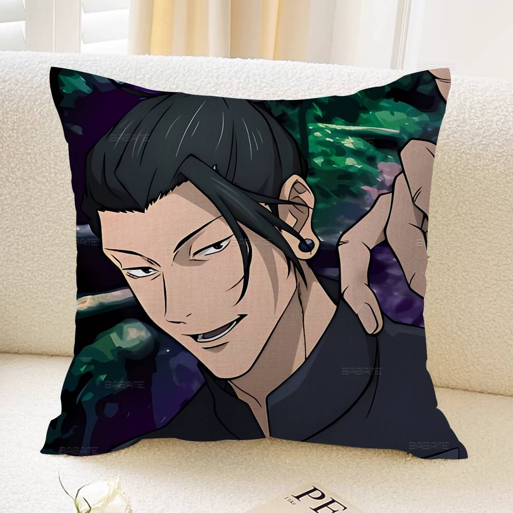 Cartoon Figure Suguru Geto Lucky Dragon Pillow Cover Sofa Cushion Cover Home Room Decoration Children Gift