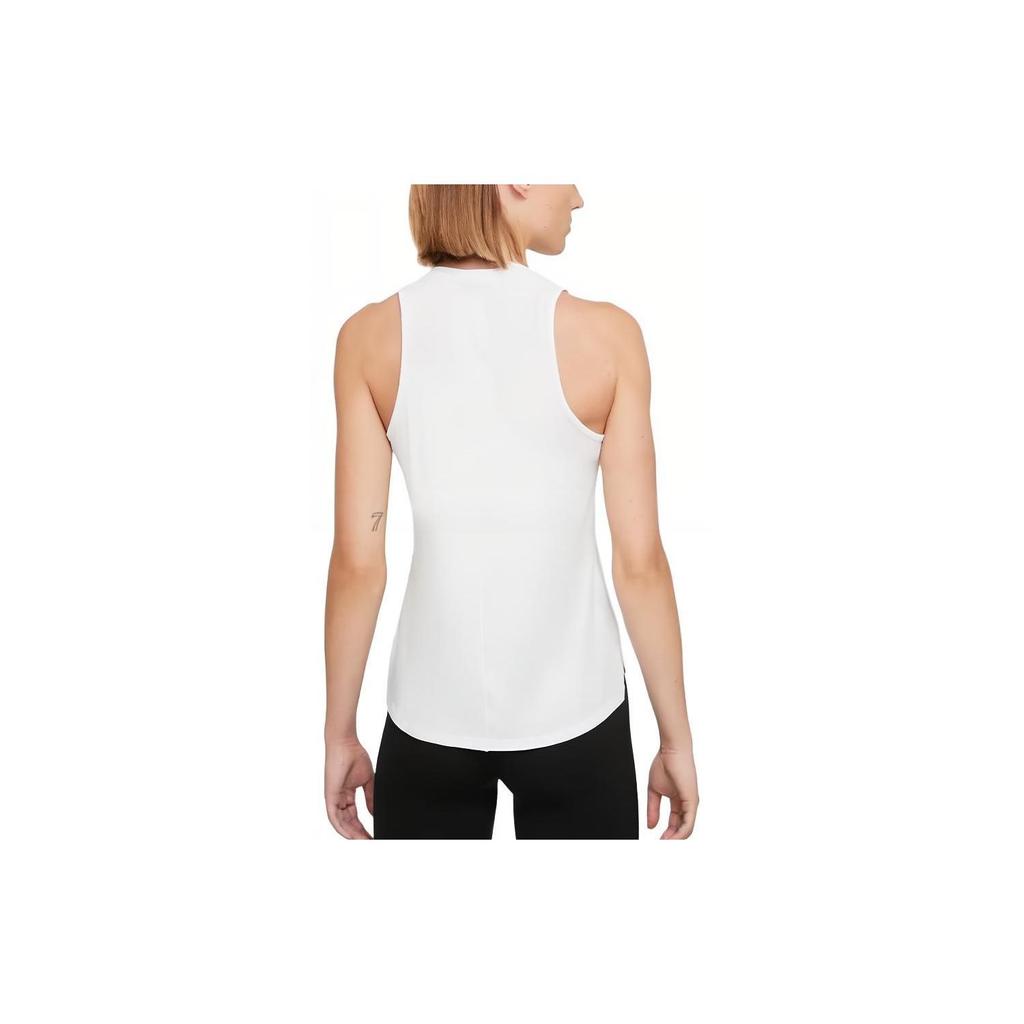 Nike Dri-FIT One Luxe Solid Color Crew Neck Tank Top Women Tops White DD0616-100