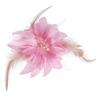 S161020 Large Lily Flower Hair Clip Feather Headpiece for Women Silk Cloth Foam Gauze Diameter 14CM