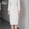 Off-White Square Neck Women's Professional Slimming Suit – Spring/Autumn Formal CEO Workwear