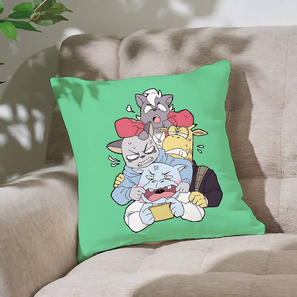 Cartoon O-Odd T-Taxi Pillow Case Throw Pillow Cover Nordic Vintage Style Cushion Covers Home Living Room Sofa Couch Seat Decor