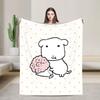 Cute GANADI Blanket  Soft Fashion Plush Throw Blanket For Couch Bed Camping Flannel Bedspread Bed Cover
