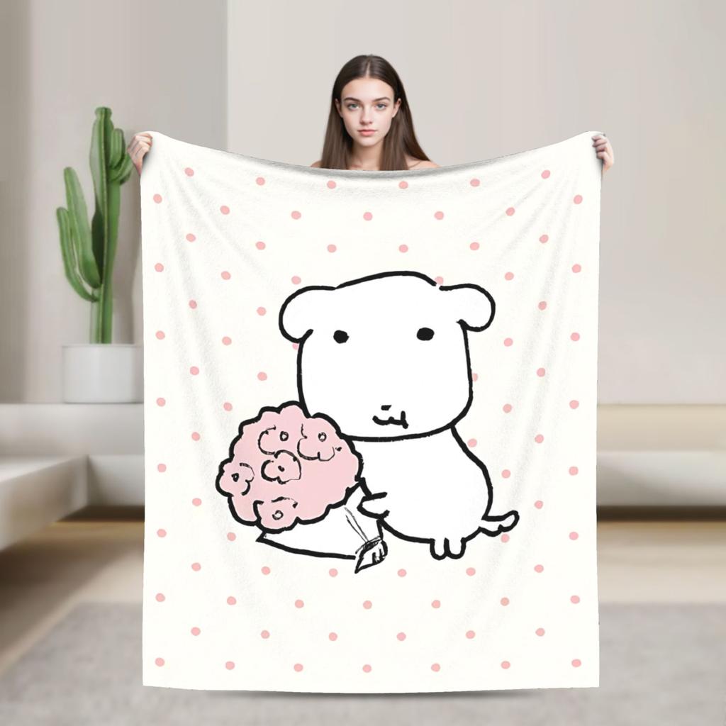 Cute GANADI Blanket  Soft Fashion Plush Throw Blanket For Couch Bed Camping Flannel Bedspread Bed Cover
