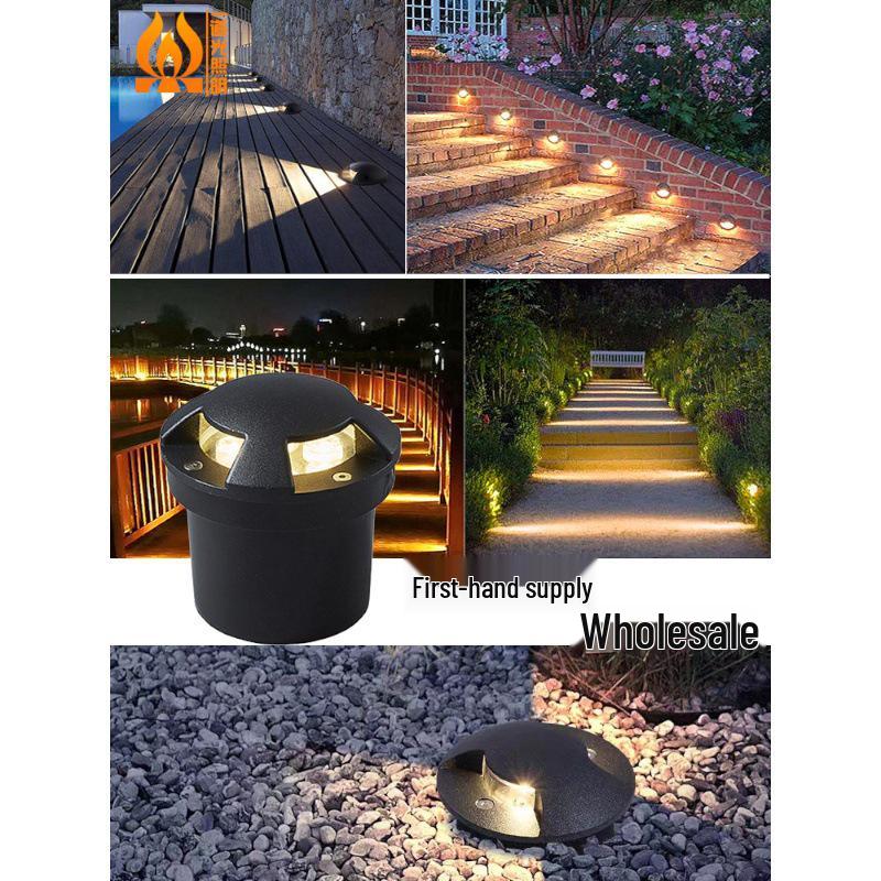 LED Translucent Inground Corner Light: Polarized Step Light, 3W/9W Turtle Shell Design, Waterproof 3W White/Warm (Choose 1) 12v/24v/220v