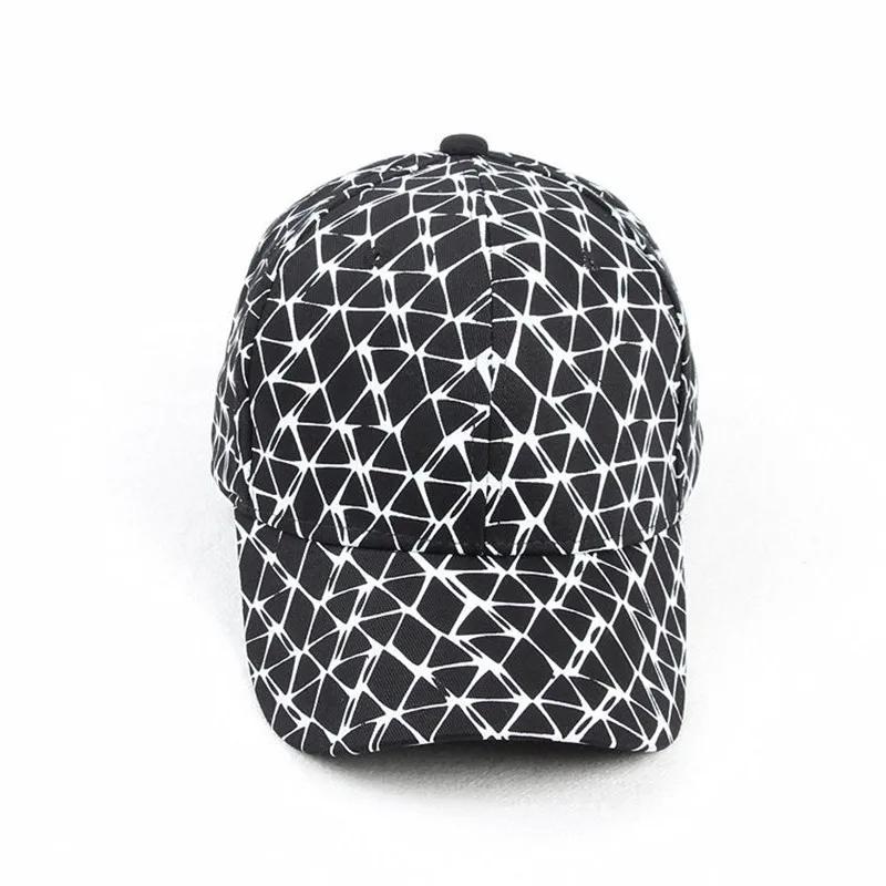 Spring and Summer Polyester Print Casquette Baseball Cap Adjustable Outdoor Snapback Hats for Men and Women