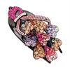 Women Large Hair Claw Rectangle Hair Clips Hairpin Flowers Hair Accessories