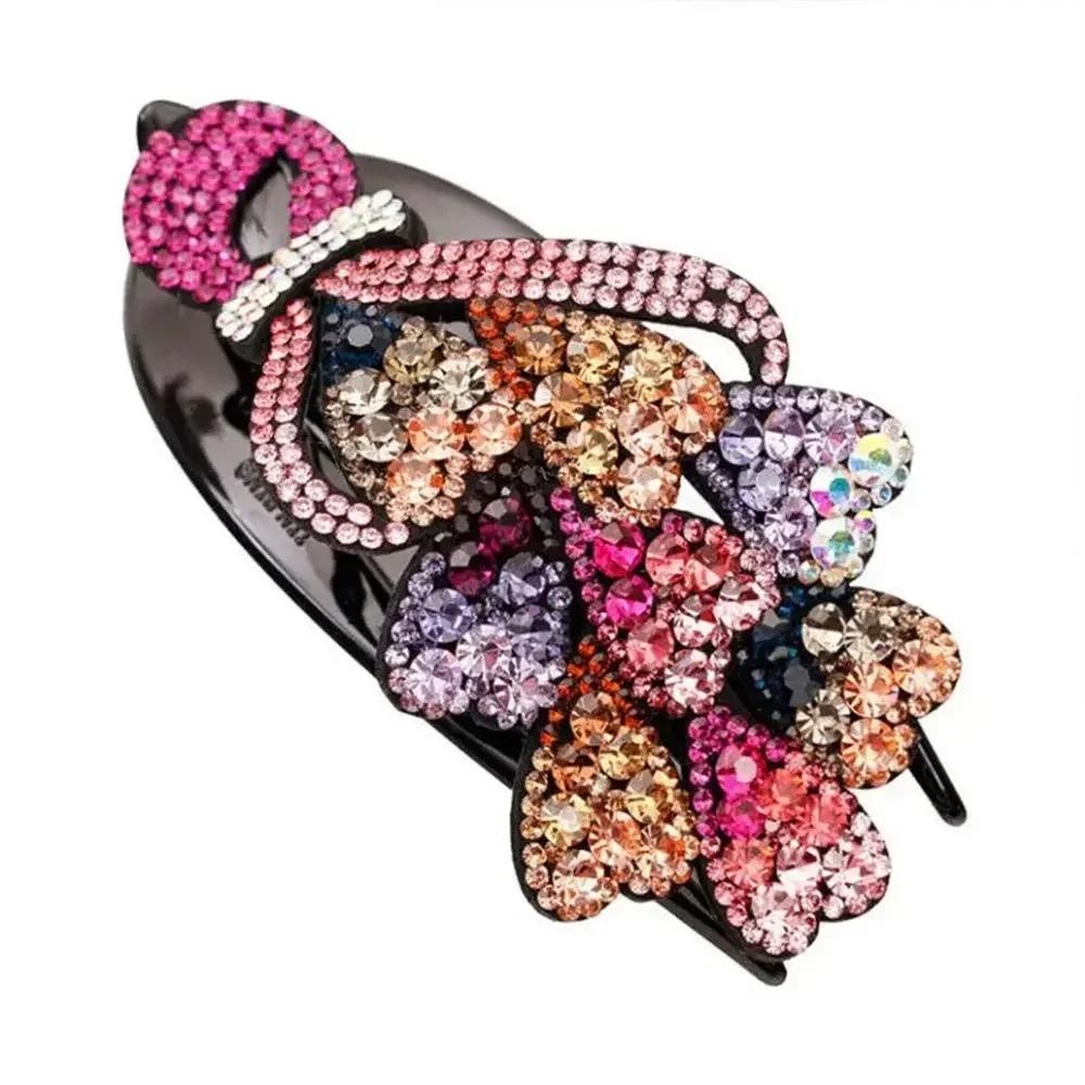 Women Large Hair Claw Rectangle Hair Clips Hairpin Flowers Hair Accessories