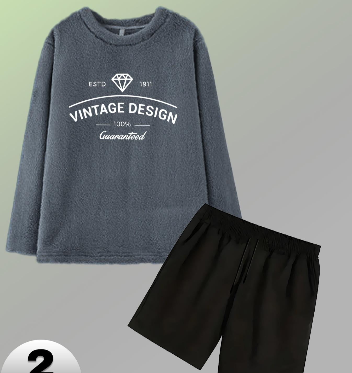 

Soft Flannel Loungewear Set for Men, Warm & Breathable, Ideal for Cold Mornings & Indoor Activities XXL сірий