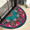 Half Circular Floor Mat Bathroom Non Slip Carpet Household Door Mat Dirt Resistant Foot Mat