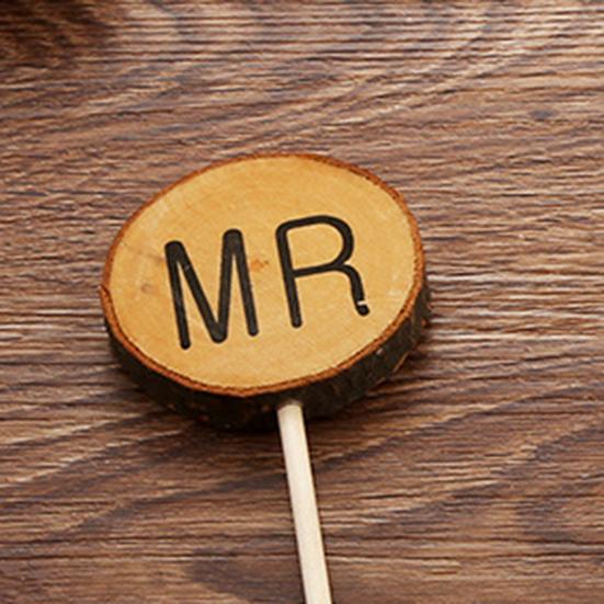 3 ks Toppery na dort Ekologické dřevěné toppery na dezerty, muffiny s anglickými písmeny pro narozeniny