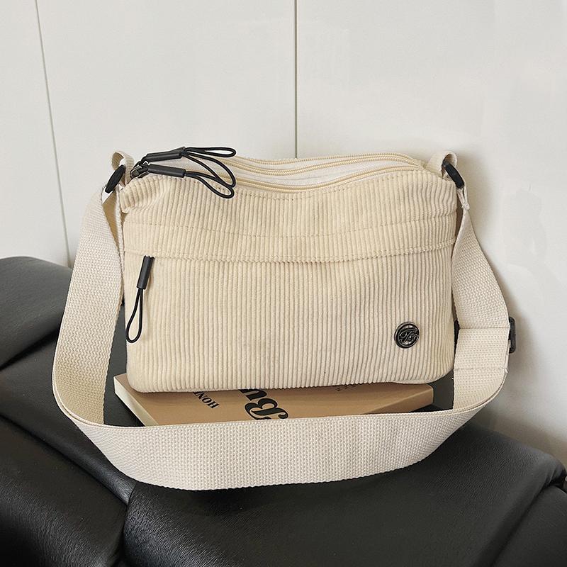 New Minimalist Fleece Women's Multi-Layer Shoulder Bag Versatile Crossbody Bag Multi-Layer Commuting Bag Crossbody Bag