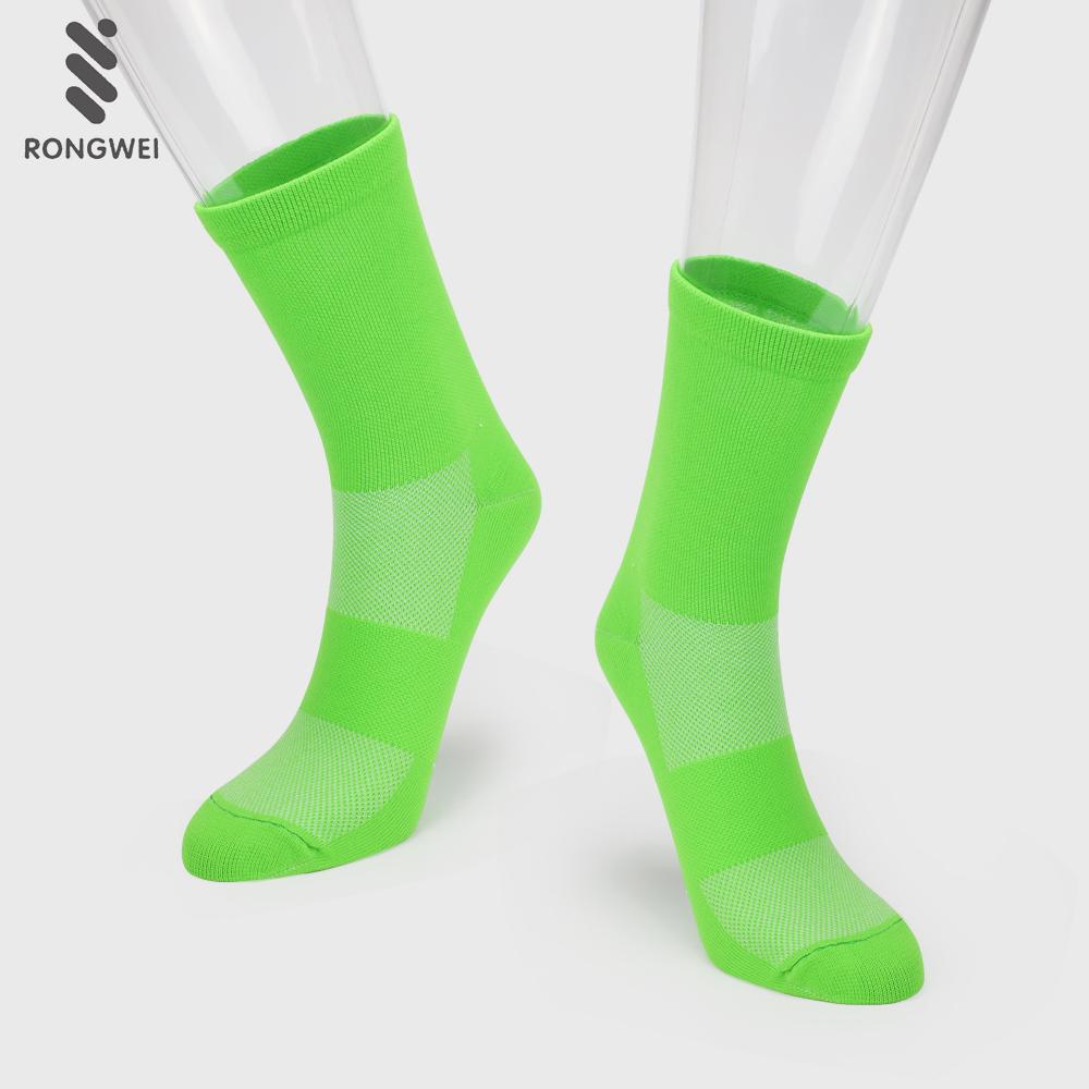 High Quality Custom Bright Green Sport Bicycle Cycling Socks Customer Choice
