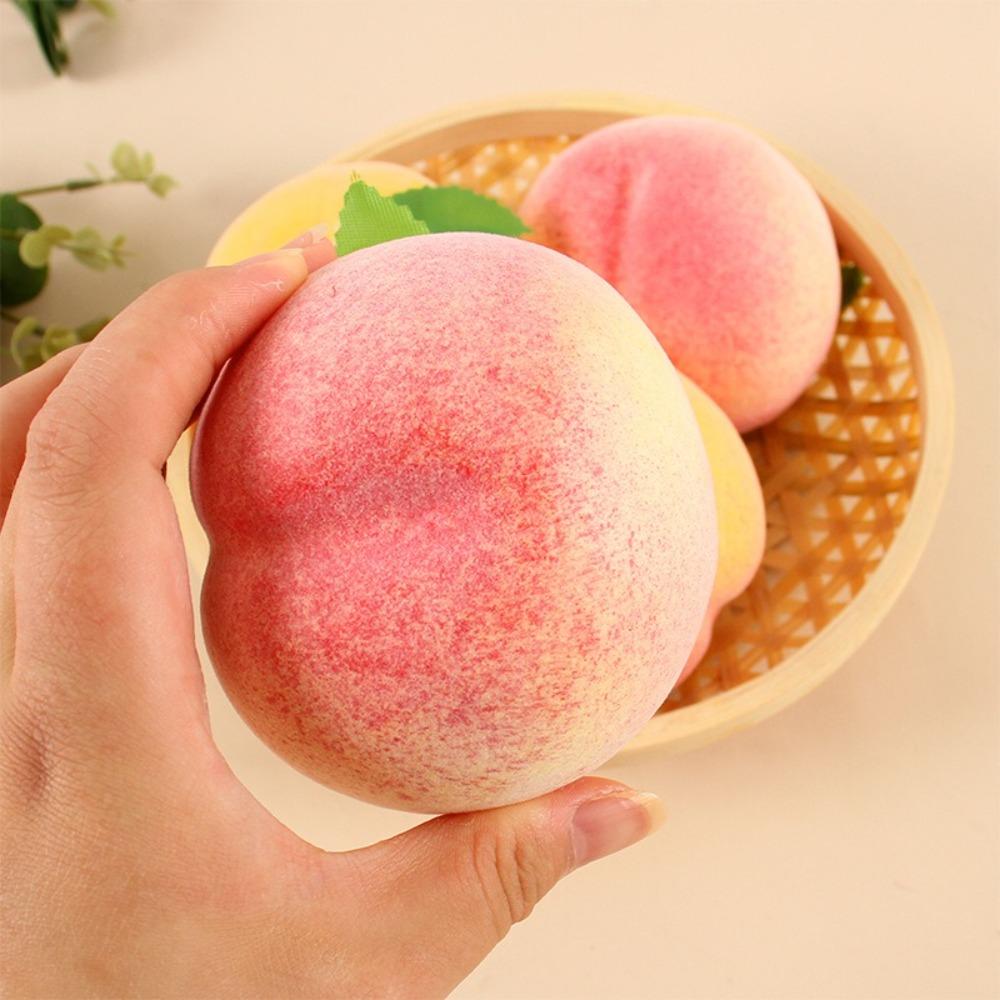 10pcs Realistic Fake Peach Fruit Handicrafts Simulation Peach Model Faux Fruit Ornament  Home Decor