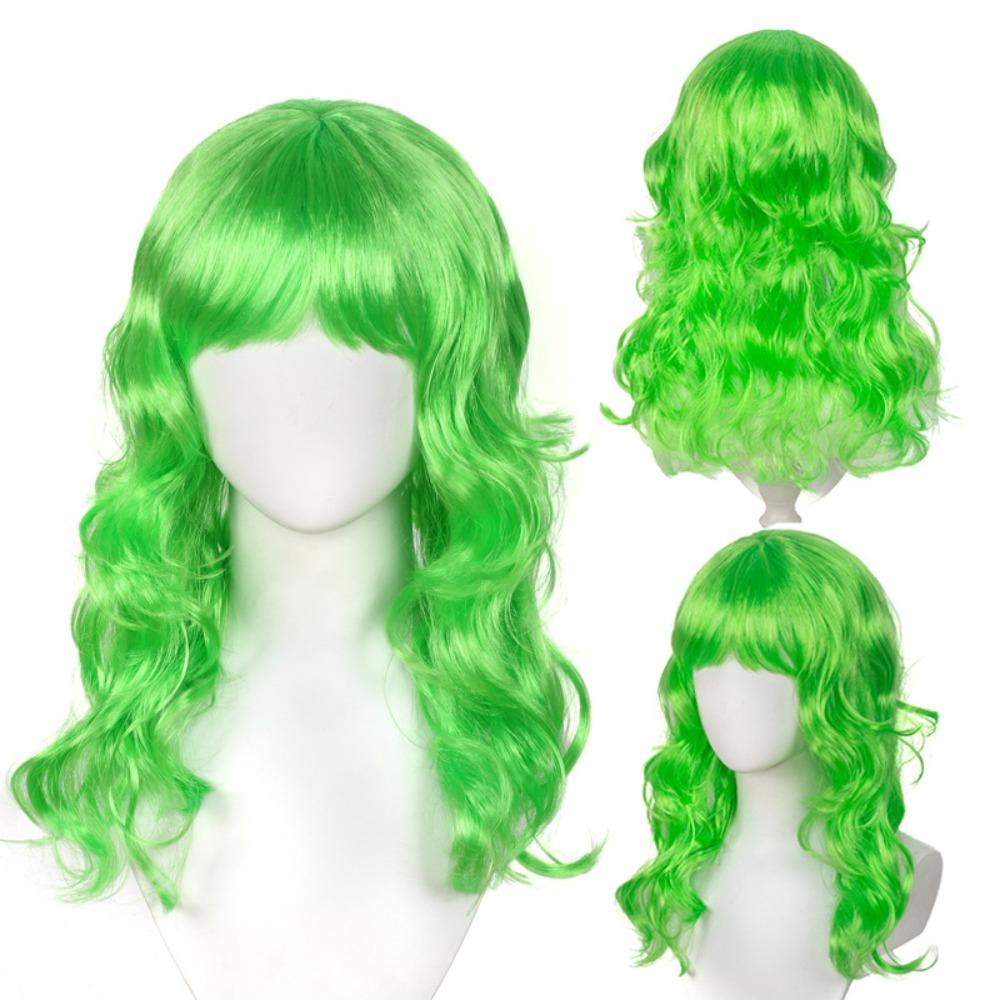 Harajuku Orange Blue Gold Grey Curly Wigs Synthetic Women Layered Wigs  Role-playing