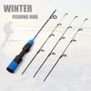 55cm Carbon Fiber Ice Pole Ice Fishing Rods Short Spinning Rod Portable Ice Fishing Outdoor Fishing Winter Season Shrimp Fishing