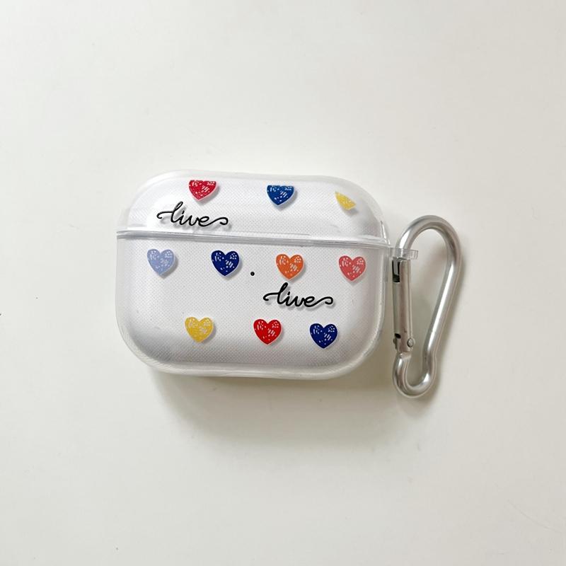 

Прекрасный красочный защитный чехол с сердечком для AirPods 1 2 3 airpods pro airpods pro 2, чехол с защитой от падения для наушников Bluetooth AirPods Pro 2
