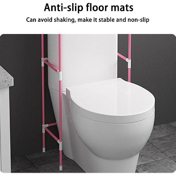 Over The Toilet Storage, 3-Tier Bathroom Storage Shelf, Bathroom Stand Organizer Versatile Rack Space-Saving, Easy Assembly, Black