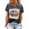American Flag 3d Print T-shirt Women Fashion Usa Flag T-shirts Vintage T Shirt Casual Short Sleeve Tops Tee Lady Tshirt Distress