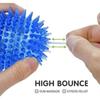 A set of spikey dog toy balls for small dogs, dog chew toys for their teeth