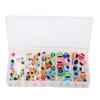 100PCS Fishing Beads Hard Resin Fish Eye Designed with Storage Box Float Balls Stopper for Fishing Tackle