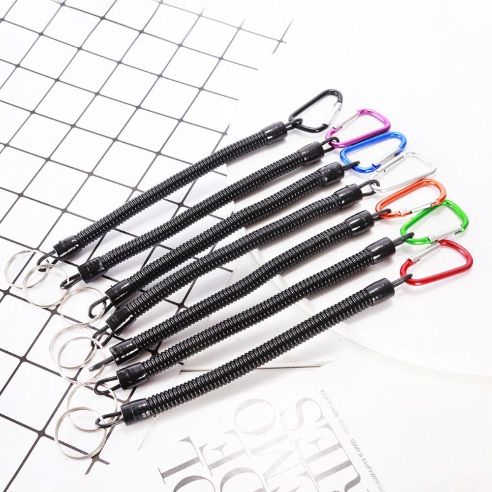 Lanyards For Women Spring Key Cord Spring Elastic Rope Anti-lost Phone Keychain Fishing Lanyards