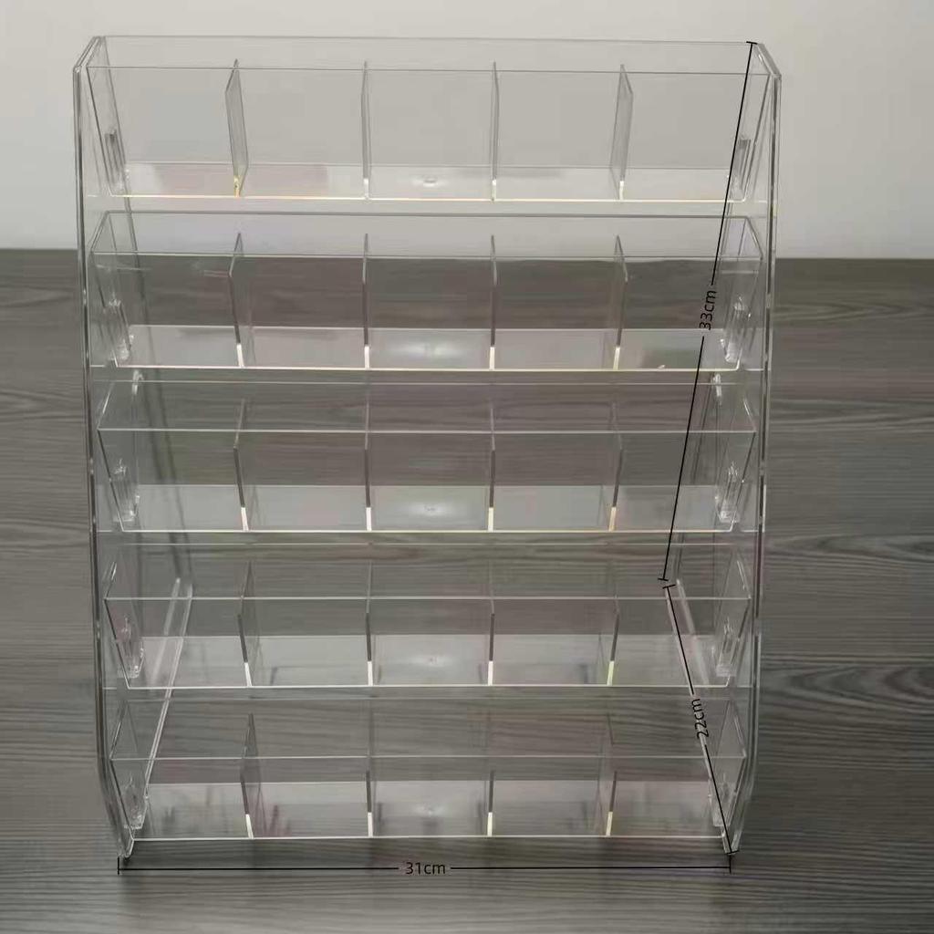 Ultraman Acrylic Card Display Stand - Tiered Desktop Postcard Organizer with Divided Slots
