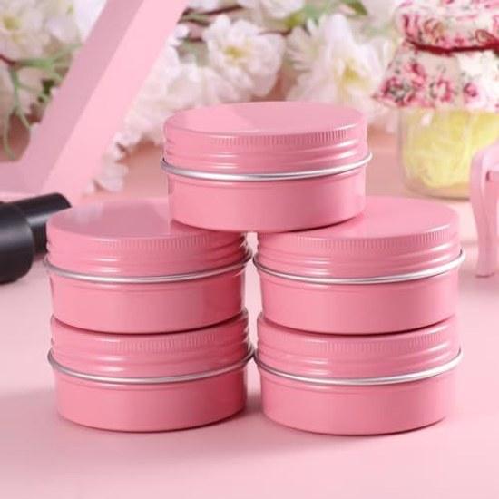 PACKOVE 20 Pieces Cream Lotion Containers Aluminum 50ml Empty Cosmetic Perfect Trips Simple Design Convenient Storing Eyeshadow Lip Balm