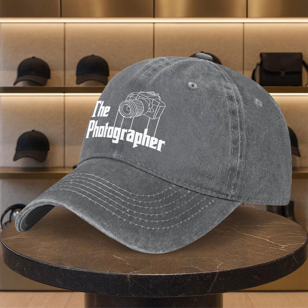 Casual Fashion Photographer Camera Print Washed Baseball Cap Highend Versatile Outdoor Accessory Unisex Snapback Trendy Cl