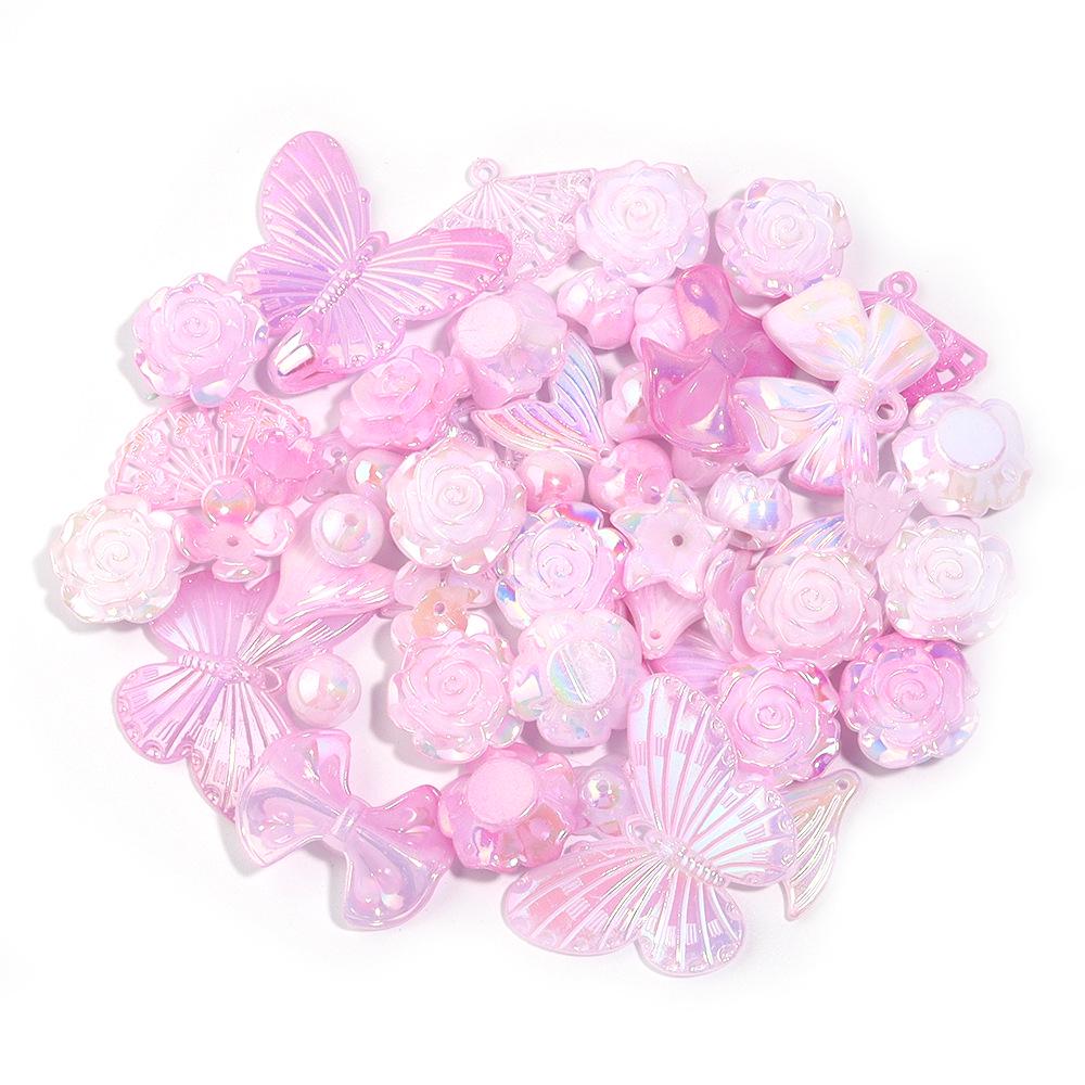 European & American Gradient Resin Beads: Random Styles for DIY Keychains & Mabe Imitation Pearls