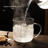 Microwaveable High-Borosilicate Glass Measuring Cup for Milk, Soy Milk, Water, and Breakfast Use