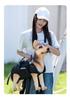 BABYDOBO Double Shoulder Crossbody Backpack for Medium & Small Dogs - Portable Cycling Pet Carrier