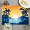 Beach Starfish Placemat Summer Vibe Vacation Kitchen Decor Linen Dining Table Coaster Pad Bowl Coffee Cup Mats Tablecloth