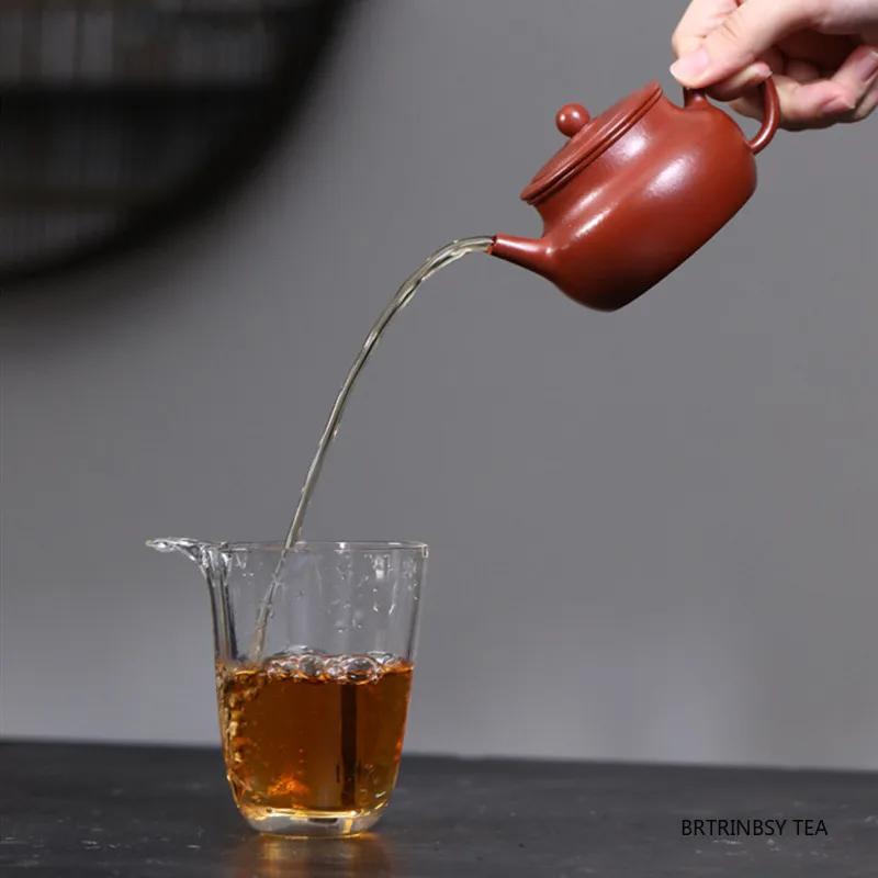 140ml Chinese Yixing Purple Clay Teapot Raw Ore Zhu Mud Tea Pot Tradition Handmade Kettle Household Zisha Tea Set Teaware Gifts
