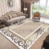 Golden Border Modern Luxury Carpet for Living Room Soft Foldable Large Room Rugs Easy Clean Non-slip Mat for Kids Customizable